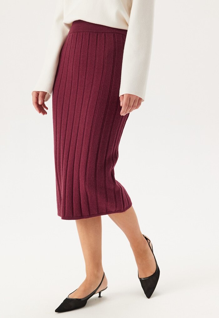 GANT Wide Ribbed Wool Skirt