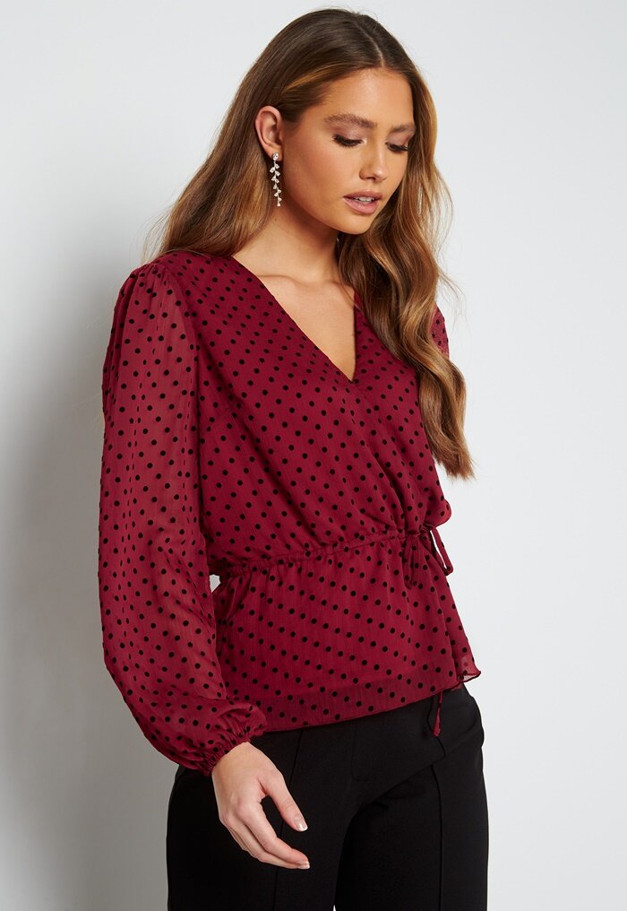 Happy Holly Phebe dot blouse