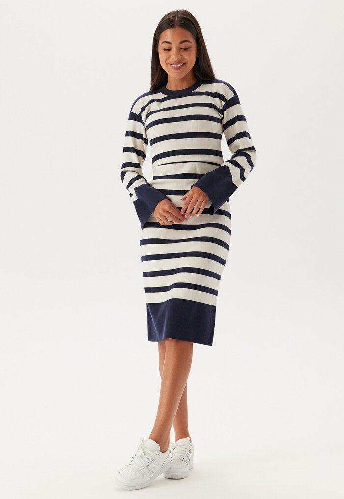 Happy Holly Striped Knitted Dress