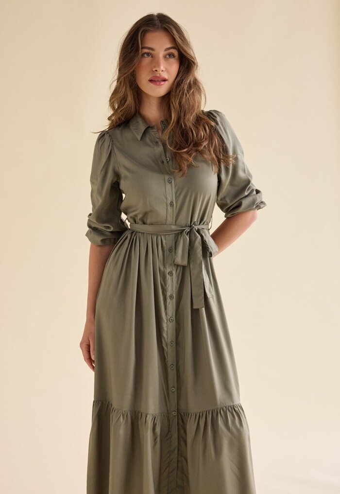 Happy Holly Viscose Shirt Dress