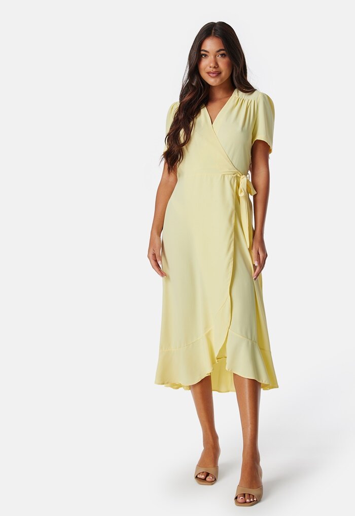 John Zack Short Sleeve Wrap Dress Bubbleroom