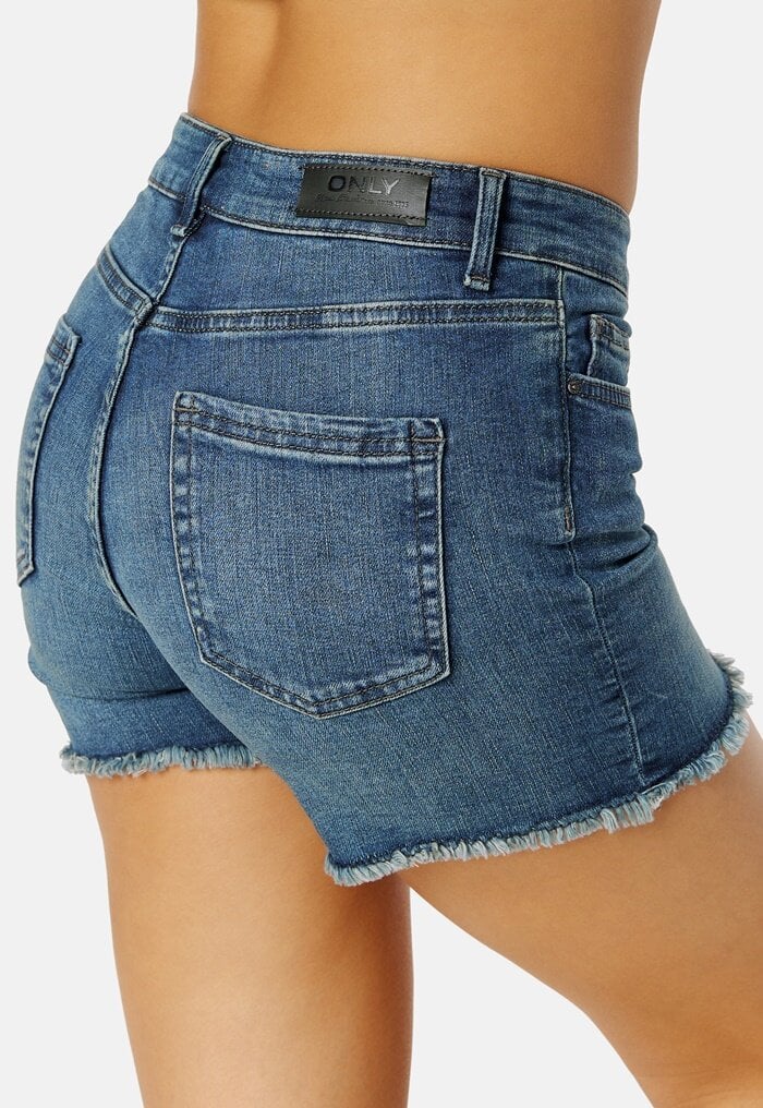 ONLY Blush Raw Denim Shorts