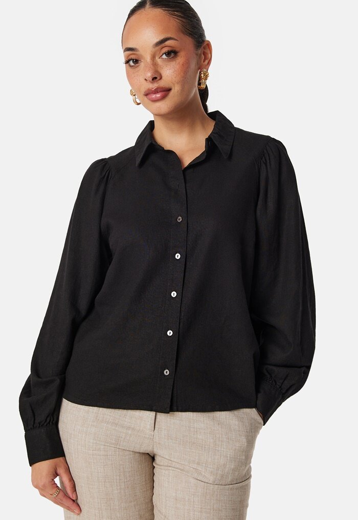 ONLY Onlcaro Linen Puff Shirt