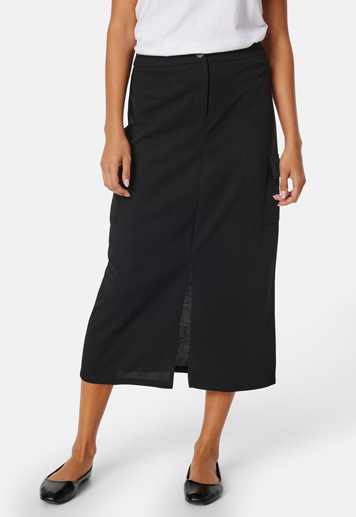 Pieces Avelyn HW Midi Skirt