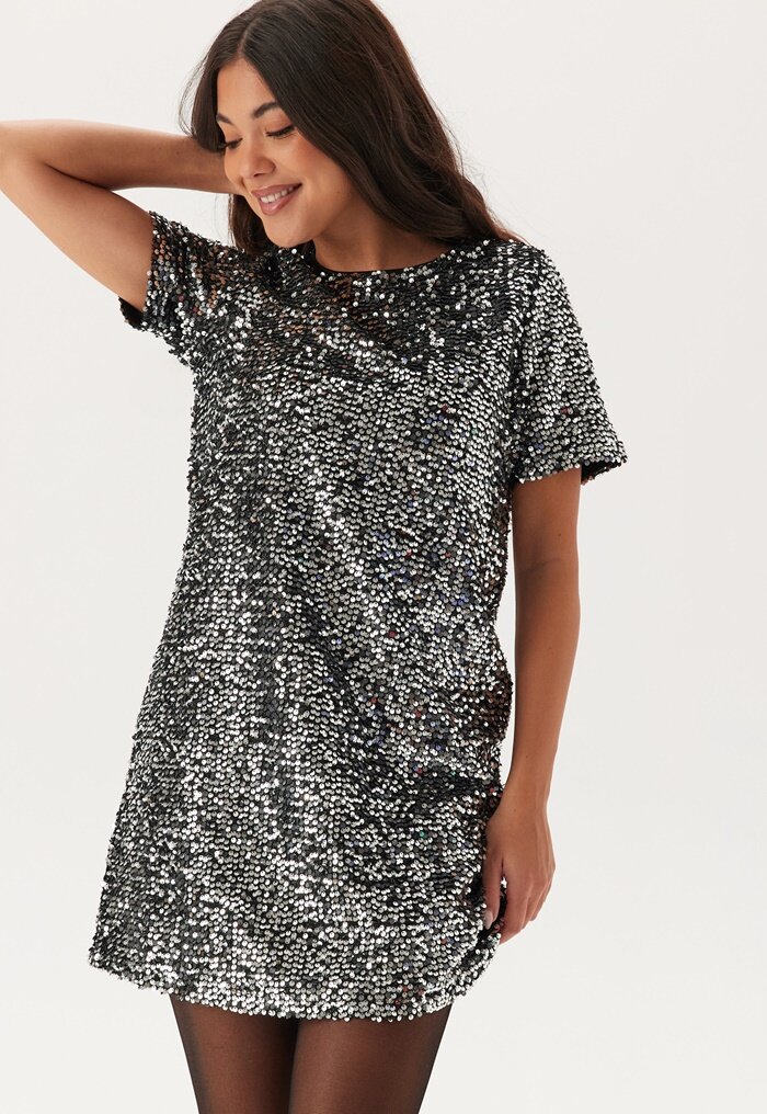 Pieces Pcserena Sequin Ss O-neck Dres