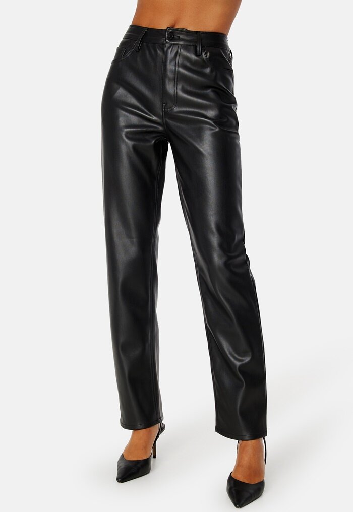 Women's Pants Tommy Jeans Julie Pleather Pants Black