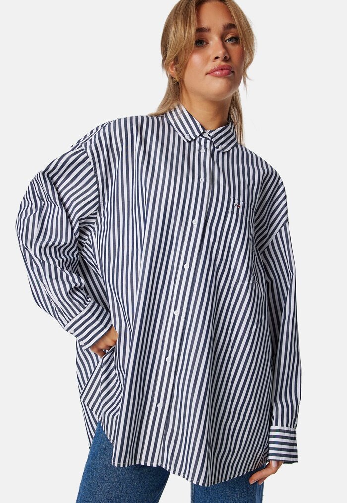 TOMMY JEANS Tjw Ovs Pinstripe Shirt