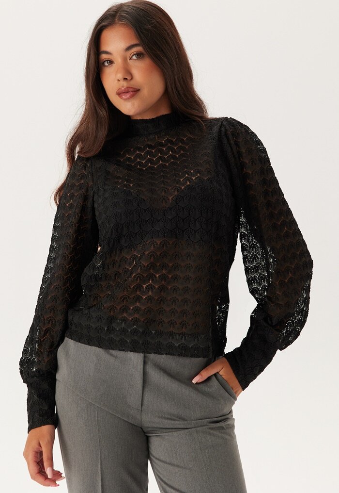 VERO MODA Vmbecca Ls High Neck Lace Top