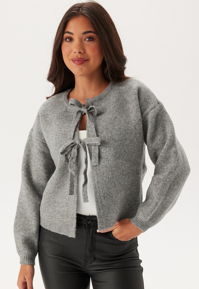 VERO MODA Vmbow Ls O-neck Tie Cardigan