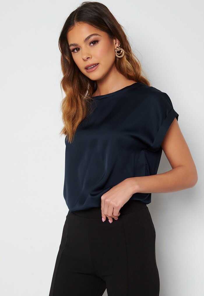 VILA Viellette S/S Satin Top