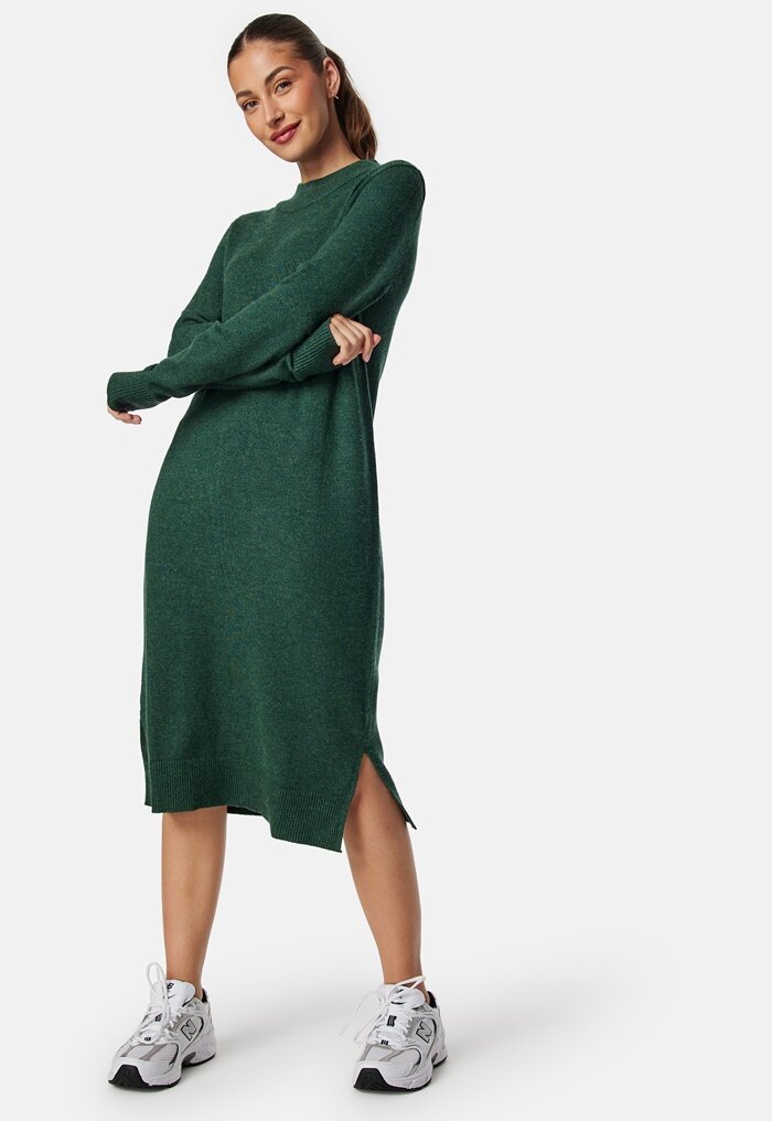 VILA Ril Crew Neck Midi Dress