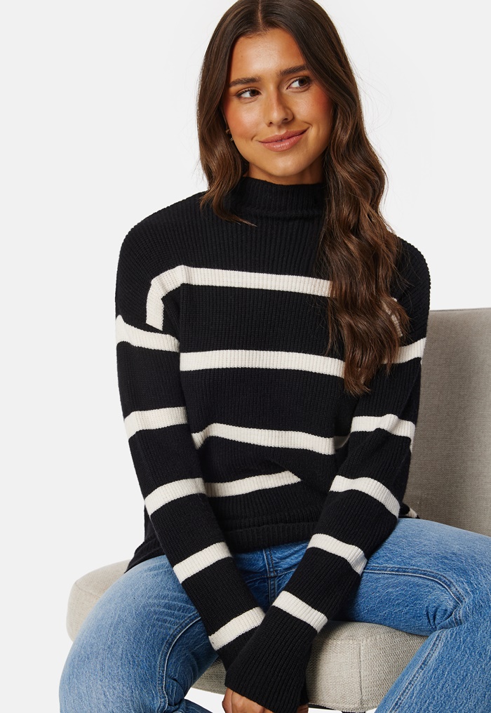 VILA Ril Mockneck L/S Knit Rib Top