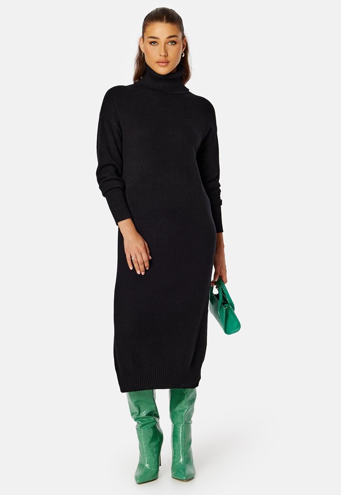 VILA Rill Roll Neck L/S Midi Dress