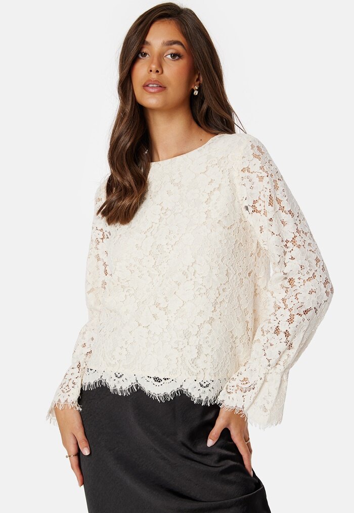 YAS Perla LS Lace Top