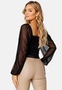 Stella ruched mesh top