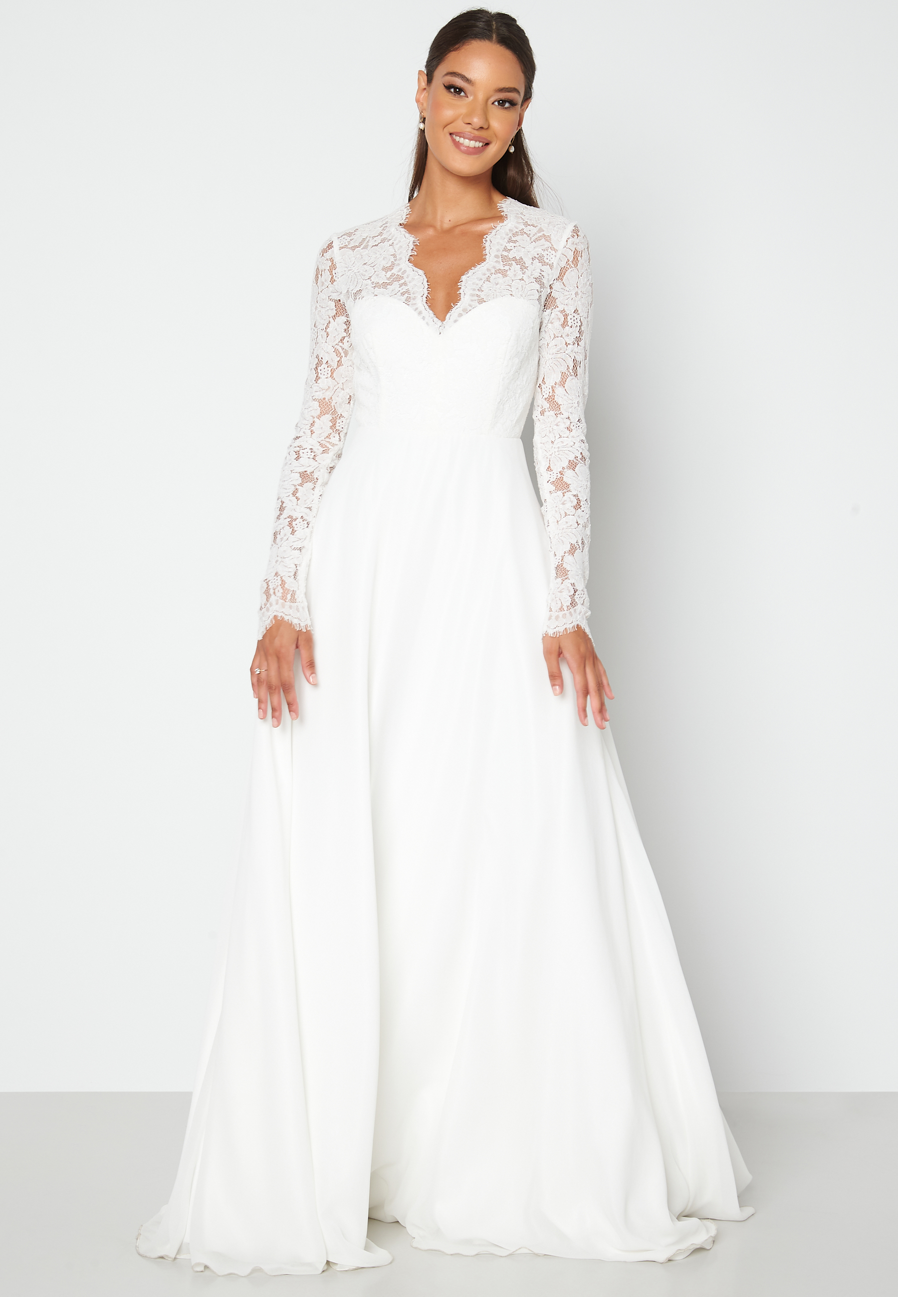 kate lace gown white