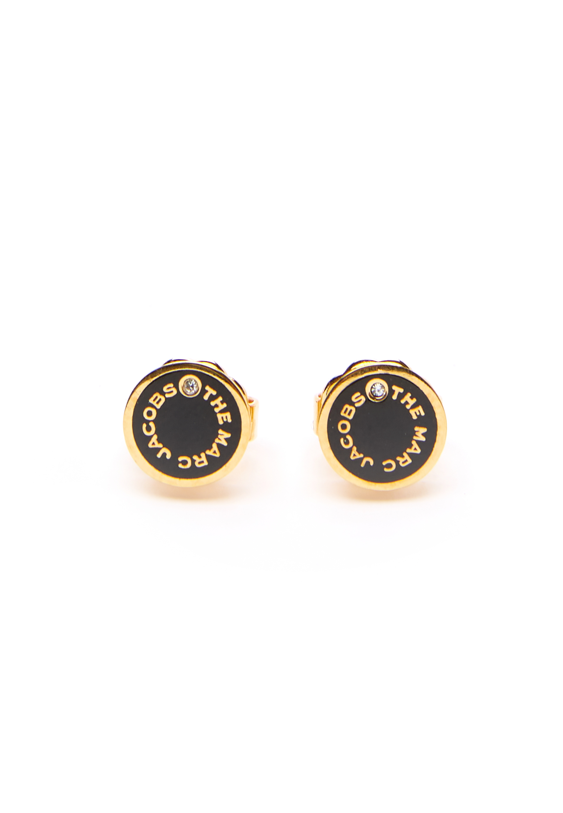 Marc Jacobs (THE) The Medallion Earrings 001 Black/Gold - Bubbleroom