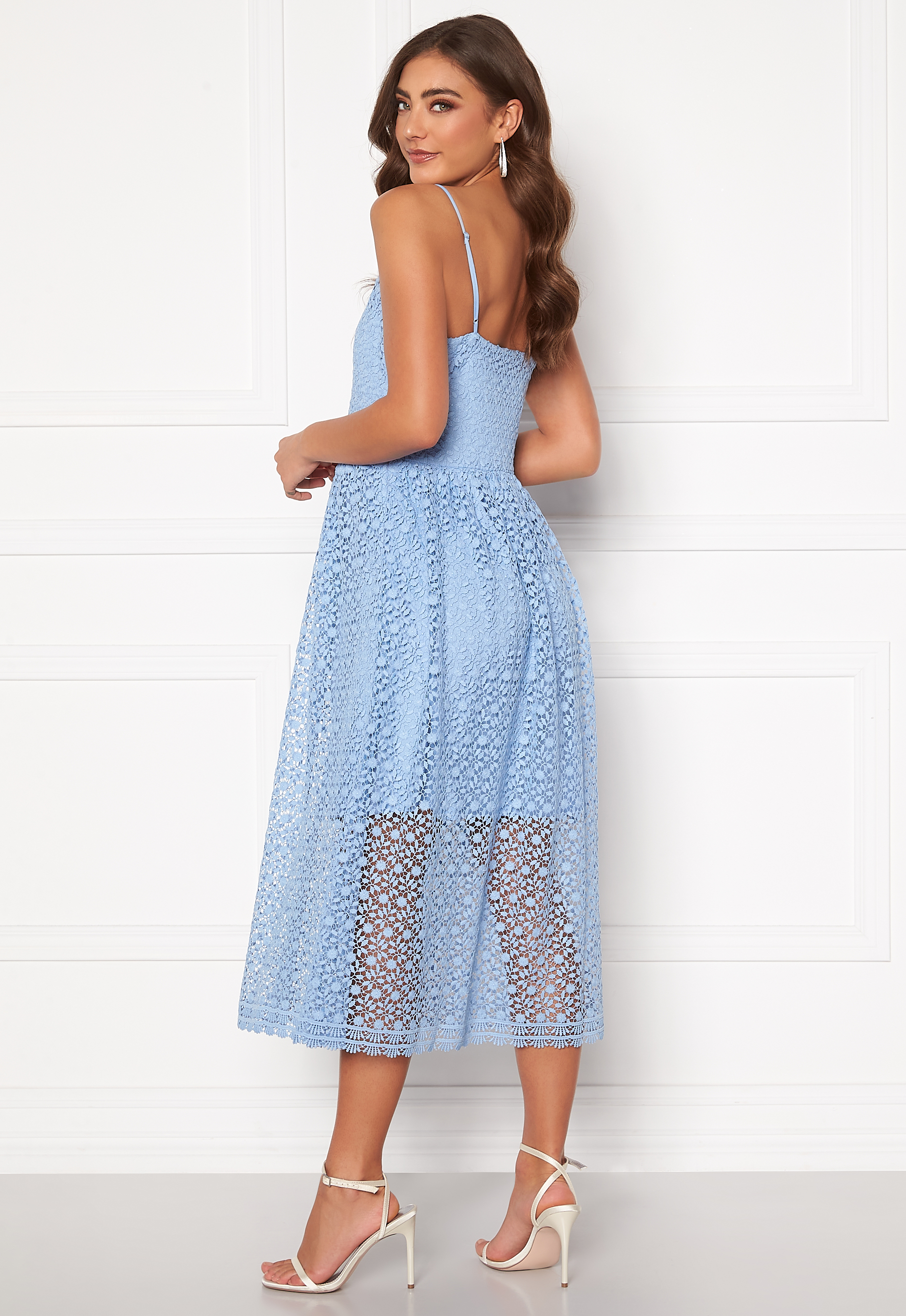 MODA Madeleine Calf Lace Dress Placid Blue - Bubbleroom